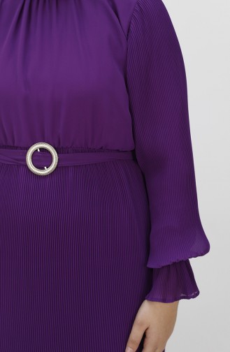 Purple Hijab Evening Dress 8045-01