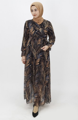 Black Hijab Dress 8026-03