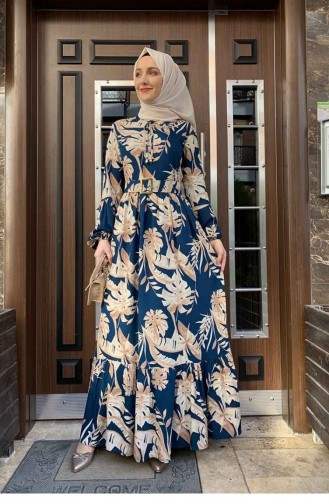 Robe Hijab Pétrole 0228SGS.PMV