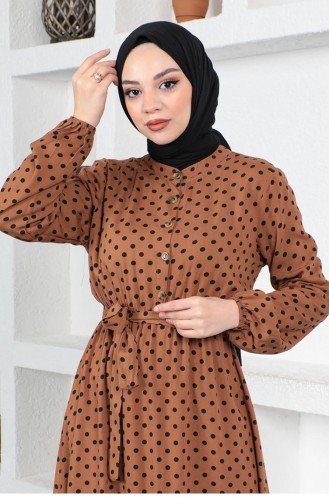 Tobacco Brown İslamitische Jurk 0275SGS.TAB