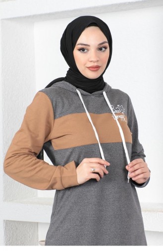 Anthrazit Hijab Kleider 2038MG.ANT