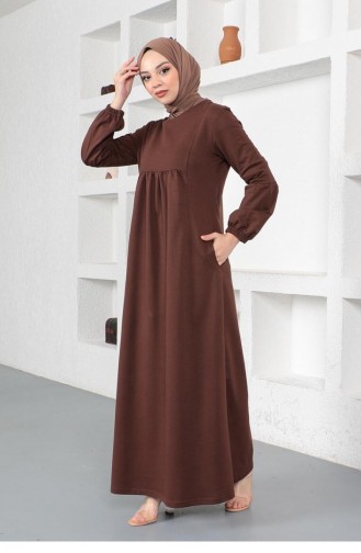 Brown Hijab Dress 2039MG.KHV