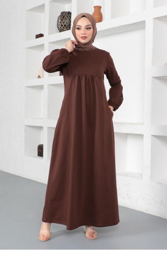 Brown Hijab Dress 2039MG.KHV