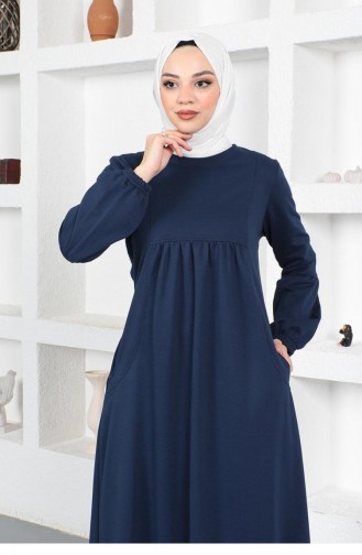 Dunkelblau Hijab Kleider 2039MG.LCV