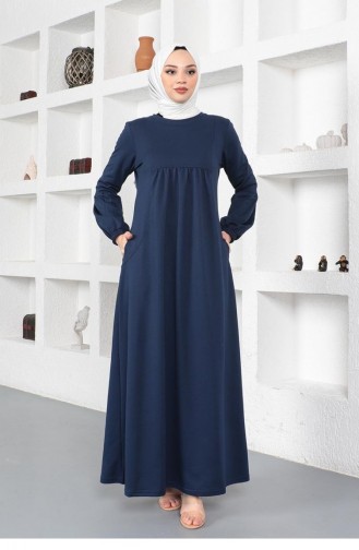 Dunkelblau Hijab Kleider 2039MG.LCV