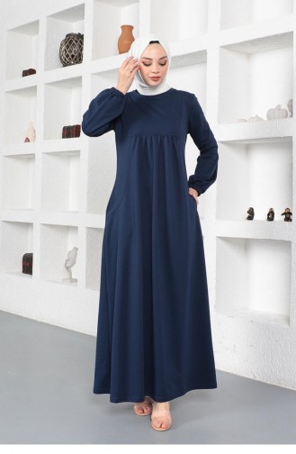 Dunkelblau Hijab Kleider 2039MG.LCV