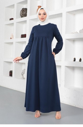 Dunkelblau Hijab Kleider 2039MG.LCV