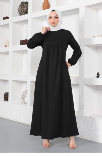 Black Hijab Dress 2039MG.SYH