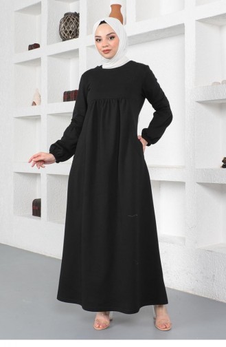 Black Hijab Dress 2039MG.SYH