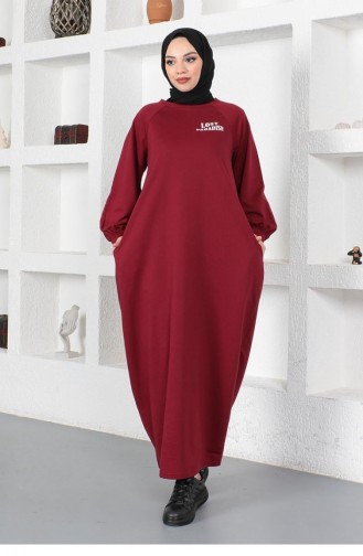 Şalvar Model Salaş Elbise Bordo