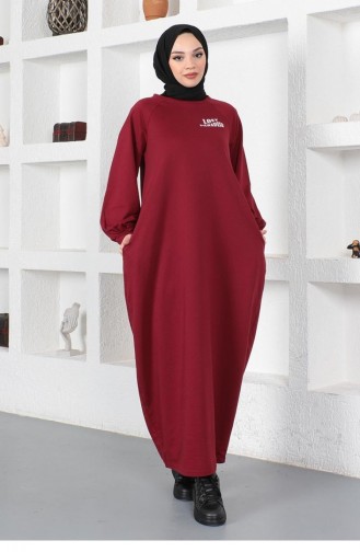 Şalvar Model Salaş Elbise Bordo