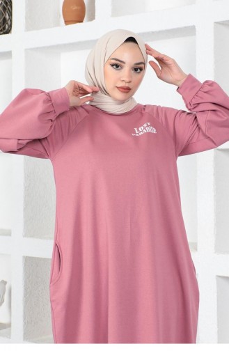 Şalvar Model Salaş Elbise Gül Kurusu
