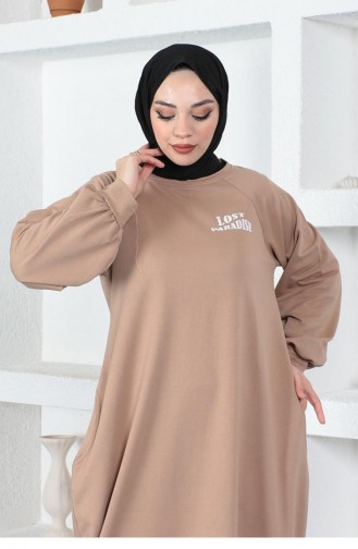 Şalvar Model Salaş Elbise Vizon