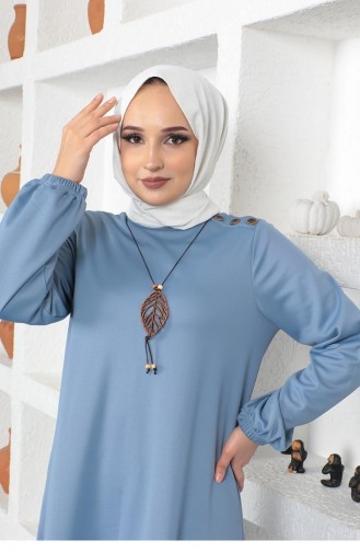 Robe Hijab Bleu Bébé 2041MG.BBM