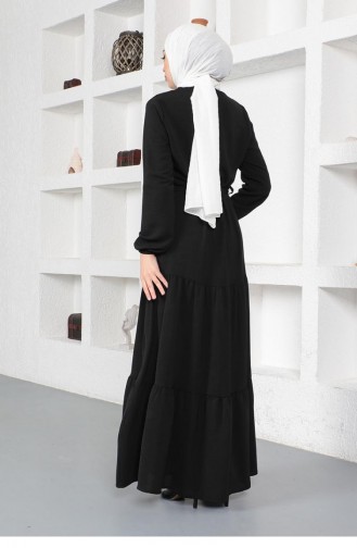 Black Hijab Dress 6002TBT.SYH