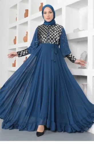 Habillé Hijab Bleu 14127