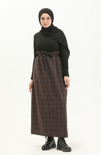 Beli Büzgülü Etek 2148-01 Siyah