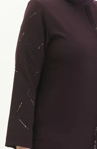 عباية بحجر مقاس كبير 5045-03 برقوقي 5045-03