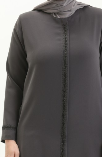 Abaya Grande Taille 5055-01 Gris 5055-01