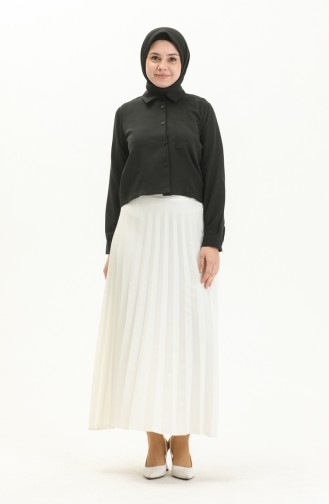 Chemise Courte à Poche 5102-01 Noir 5102-01