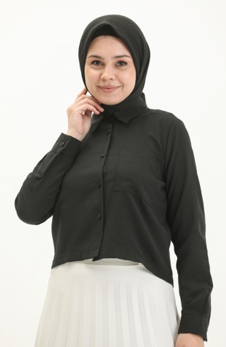 Chemise Courte à Poche 5102-01 Noir 5102-01