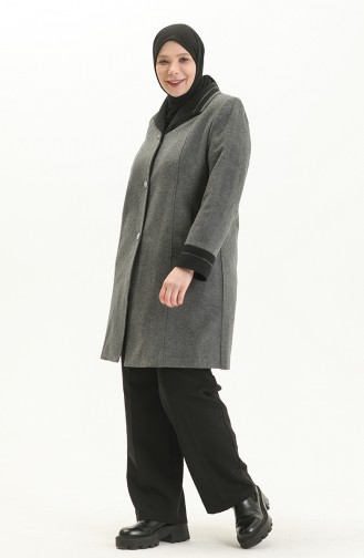 Plus Size Cachet Coat 0328-06 Gray 0328-06