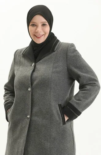 Plus Size Cachet Coat 0328-06 Gray 0328-06