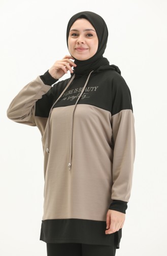 Yazı Baskılı Rahat Takım Siyah