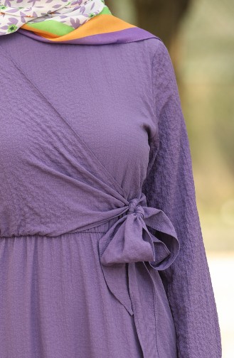 Purple Hijab Dress 4358