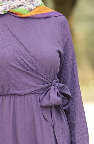 Purple Hijab Dress 4358