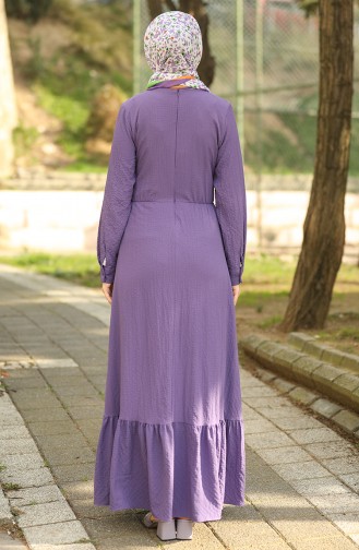 Purple Hijab Dress 4358
