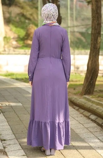 Purple Hijab Dress 4358