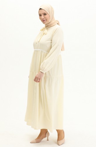 Shirred Dress 1603-01 Yellow 1603-01