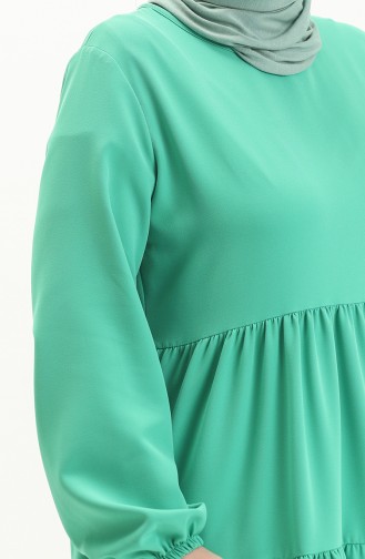 Shirred Dress 1835A-02 Light Green 1835A-02