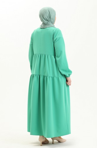 Shirred Dress 1835A-02 Light Green 1835A-02