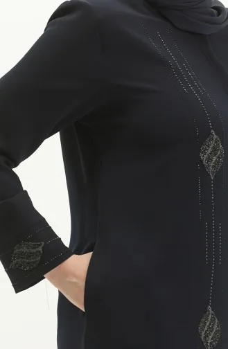 عباية بحجر مقاس كبير 5048-02 كحلي 5048-02