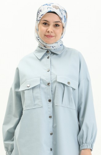 Ice Blue Overhemdblouse 15063-02