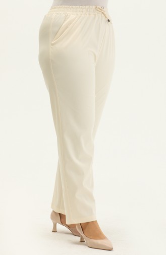 Pantalon à Poche 6143-22 Crème 6143A-22