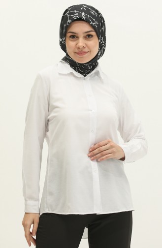 Maral Tesettür Gömlek 436 Beyaz