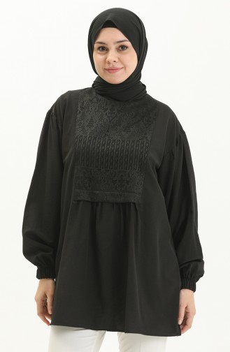 Dantelli Tunik 15062-03 Siyah