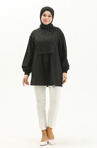 Dantelli Tunik 15062-03 Siyah
