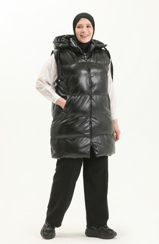 Hooded Puffer Vest 9019-02 Black 9019-02