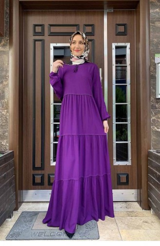 Purple Hijab Dress 0229SGS.MOR