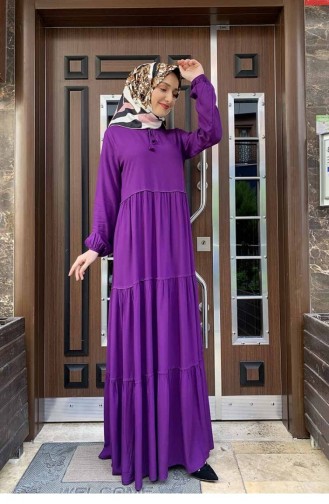 Purple Hijab Dress 0229SGS.MOR