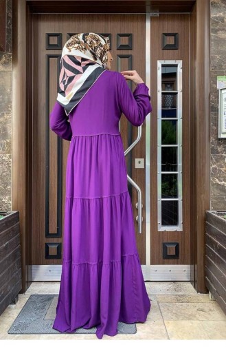 Purple Hijab Dress 0229SGS.MOR