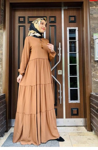 فستان كراميلي 0229SGS.TTN