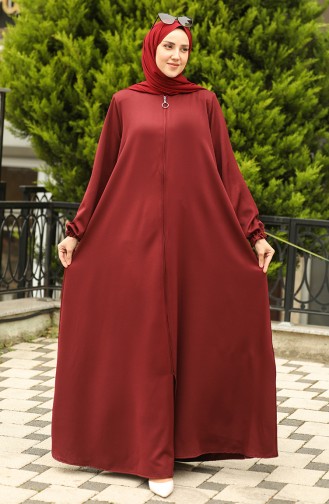 Oyya Mevlana Abaya 238478-02 Claret Red 238478-02