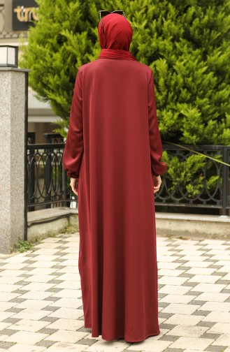 Oyya Mevlana Abaya 238478-02 Claret Red 238478-02