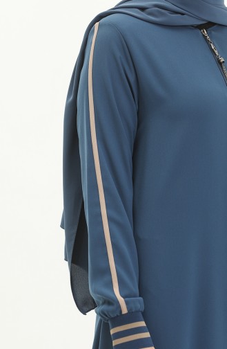 Abaya mit Reißverschluss 5043-01 Indigo 5043-01