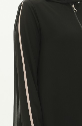 Abaya mit Reißverschluss 5043-02 Schwarz 5043-02